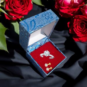 2 Nosepin, 1 Finger Ring, Free Ring Box